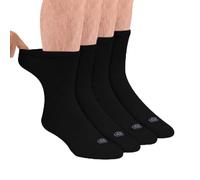 Doctor's Choice - Calcetines para hombre diabéticos, parte superior ancha sin encuadernación, circulatoria, cojín completo, paquete de 4, negro, XL, talla 13-15