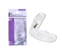Doctpharma Cortador de pastillas con recipiente, separador de pastillas con hoja, corte perfecto, para ancianos y niños, 1 unidad
