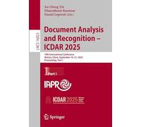 Document Analysis and Recognition - ICDAR 2025: 19th International Conference, Wuhan, China, September 16-21, 2025, Proceedings, Part I (Lecture Notes in Computer Science)