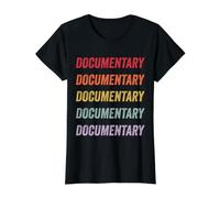 Documental Camiseta gráfica económica, Mujer, Negro, XS