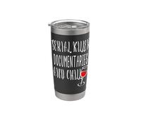 Documentales de asesinos en serie y relajar a los amantes del crimen verdadero vino Vaso térmico de acero inoxidable de doble pared