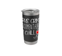 Documentales de crímenes reales y misterios de asesinato escalofriante y vino Vaso térmico de acero inoxidable de doble pared