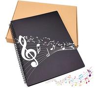 Documento de Nota Musical Carpeta de Archivos de Música Tamaño A4 Impermeable Piano plástico Carpeta de Almacenamiento Organizador de Documentos Papel de Partitura Musical(Espectro Musical)