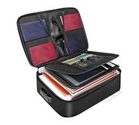 Documento ignífugo - Caja fuerte impermeable y extensible, carpeta organizador de archivos, almacenamiento de gran capacidad | Bolsa para papel, portátiles, contratos, certificados, carpetas