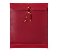 Documentos en cuero Carpeta De Cuero A4, Sencilla, Gran Capacidad, For Documentos, Maletín Moda, Organizador For Oficina, Facturas Y Contratos para Oficina(Red)