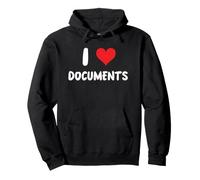 Documentos I Love - Corazón - Documento de Historia del archivista Sudadera con Capucha