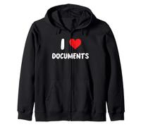 Documentos I Love - Corazón - Documento de Historia del archivista Sudadera con Capucha