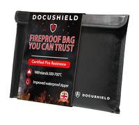 DocuShield Bolsa de documentos ignífuga y resistente al agua | Cartera protectora para documentos A4 y almacenamiento de dinero | Protección contra incendios y daños por agua | Marca del Reino Unido |