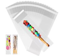 Docvania 200 bolsas de celofán transparentes resellables de 3 x 9 pulgadas para velas, jabón, regalo, impresiones, fotos, tarjetas
