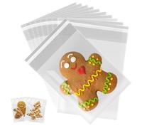 Docvania 200 bolsas de celofán transparentes resellables de 4 x 5 pulgadas para velas, jabón, regalo, impresiones, fotos, tarjetas