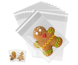 Docvania 200 bolsas de celofán transparentes resellables de 4 x 5 pulgadas para velas, jabón, regalo, impresiones, fotos, tarjetas