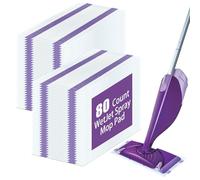 DOCXCDO Paquete de 80 almohadillas desechables para mopa Swiffer Wet Jet, almohadilla de fregona seca y húmeda compatible con Swiffer Wet Jet y cualquier modelo de fregona de velcro, almohadilla