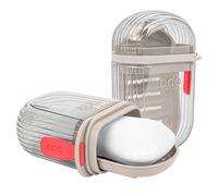 DODAMOUR 2 recipientes de jabón de viaje, jabonera portátil con tapa, soporte de jabón de barra de plástico para el hogar, al aire libre, senderismo, camping (transparente)