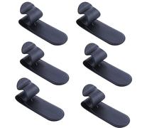 DODAMOUR Paquete de 6 soportes para paraguas de coche, clip universal de cierre de gancho para maletero para vehículo, accesorios de almacenamiento adhesivos para asiento trasero de coche (negro)