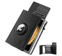 DODENSHA® MagSnap Pepple Airtag Wallet Herren I Kartenetui Herren I Smart Wallet für 10+ Karten I Münzfach I Geldbeutel mit AirTag* Fach I Geldbörse RFID Schutz