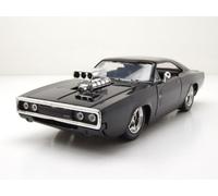 Dodge Cargador R/T 1970 Negro Rápido y Furioso Coche a Escala 1:24 Jada Toys