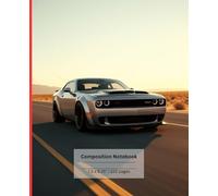 Dodge Challenger Demon SRT Journal Notebook for Kids | American Muscle Car | 110 pages, 7.5 x 9.25"