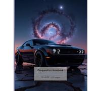 Dodge Challenger Demon with Cosmic Galaxy Journal Notebook for Kids | American Muscle Car | 110 pages, 7.5 x 9.25"