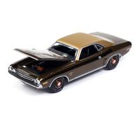 Dodge Challenger R/T 1971, dorado oscuro metalizado con techo de vinilo dorado. Edici n limitada de ""Mecum Auctions"" a 2496 piezas en todo el mun