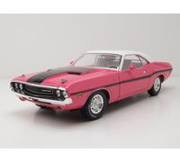 Dodge Challenger R/T 440 Six Pack 1970 Rosa Blanco Modelo Sport 1:18 Greenlight