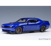 Dodge Challenger R/T Scat Pack Shaker Widebody 2022 Azul Modelo 1:18 Autoart