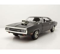 Dodge Charger 1970 Negro Con Motor Sobreelevado Modelo 1:18 Greenlight