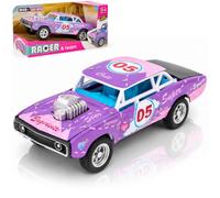 Dodge Charger 1970s Coche Juguete Infantil Modelo Muscle Car Metal Die Cast con Función Retroceso Pull Back Cars Regalo Niño Niña Desde 3 Años Coche de Carreras Colección (Morado)
