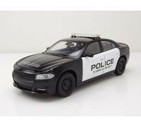 Dodge Charger Pursuit Police 2016 Negro Blanco Modelo De Coche 1:24 Welly