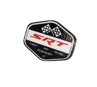 Dodge SRT Flags Speed and Racing Technology - Pin de solapa esmaltado con logotipo de 1 x 3/4 pulgadas, ideal para mochilas, chaquetas, sombreros, corbata y telas, 1" Wide X 3/4", Metal, Sin gemas.
