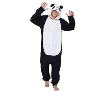 Dodheah Unisex Panda Pijama Adulto Onesie Halloween Animal Cosplay Costume Mono de Navidad Ropa de Dormir Blanco L