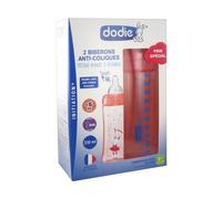 Dodie Biberones anticólicos +6m rosa 2x330ml