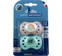 Dodie Chupete Anatómico Día y Noche 0-6 M A30 2 uds