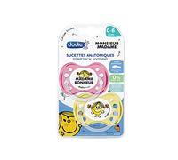 Dodie Chupete de forma física Monsieur Madame Bonheur +0 m, lote de 2