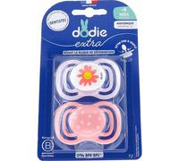 Dodie Extra Chupete Anatómico +6M F2 Natural Rosa 2 uds