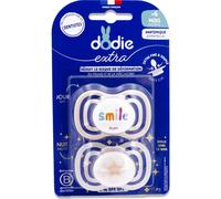 Dodie Extra Chupete Anatómico +6M F7 Fino Día Noche 2 uds