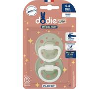 Dodie Gaïa Especial Noche Chupete Redondo 0-6M C7 Verde 2 uds