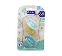 Dodie gaia Pack Chupetes Redonda goma 6-36 M Azul 2 uds