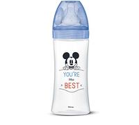 Dodie Initiation+ - Biberón, anticólicos, 330 ml, a partir de 6 meses de edad, con tetina redonda y flujo 3, de Mickey