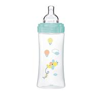 Dodie Sensation+ - Biberón, anticólicos, 330 ml, con tetina plana y flujo 3, de aire, verde