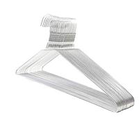 DODIN HOME 20 perchas de alambre plateado para ahorrar espacio de metal, percha para trajes con barra para pantalones, ropa de camiseta, vestido (plata, 20)