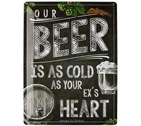 DODINO Placa Decorativa 30x40cm para pared Idea de regalo para fans de cerveza Cartel de Chapa Retro metálico, Diseño Vintage