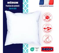Dodo Almohada MEDIUM - Mullida y antiácaros. Talla 2 x 60 x 60 cm. Color Blanco