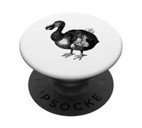 Dodo Bird Shirt Bird Ornitología Camisa de dibujo de línea negra PopSockets PopGrip Adhesivo