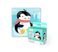 Dodo D300122 Educational 2 in 1 Colouring Penguin Puzzle 16 Pieces, Various
