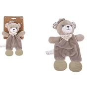 DODO D'AMOUR - Edredón de dentición - Oso - 032390 - Beige - Polar - Nacimiento - Felpa - Bebé - Tranquilizador - Suave - Lavable - 25 cm x 10 cm - A Partir de 0 Meses