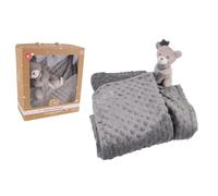 Dodo DE Amor - Manta Doudou - Oso - 053141 - Gris - Doudou - Nacimiento - Peluche - Bebé - Reconfortante - Suave - Lavable - 100 cm x 7 cm - A Partir de 0 Meses