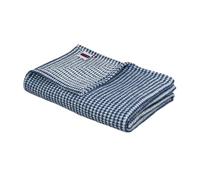 DODO I - Manta de algodón reciclada caricia Marina - 120 x 180 I suavidad excepcional y Compromiso ecológico I Confort Duradero y Elegante I Fabricado en Francia