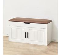 DODOBD Armario Zapatero, 3 Niveles Banco Zapatos Zapateros recibidor con Asiento Acolchado, Estante de Almacenamiento para la Entrada Sala de Estar Vestíbulo, Capacidad de 150 kg, Blanco