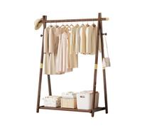 DODOBD Burro Ropa de Madera con Estante de Almacenamiento Zapatero - Perchero Colgador de Ropa - Perchero Burro Ropa Resistente,Montaje Fácil,para Dormitorio Recibidor,50/70/100cm