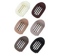 Dodorado Suerteyay/Hailoyearn - Pinzas para el cabello planas y refinadas, resistentes y antideslizantes, pinzas de garra grandes, clip redondo con parte superior plana para cabello grueso o fino (6